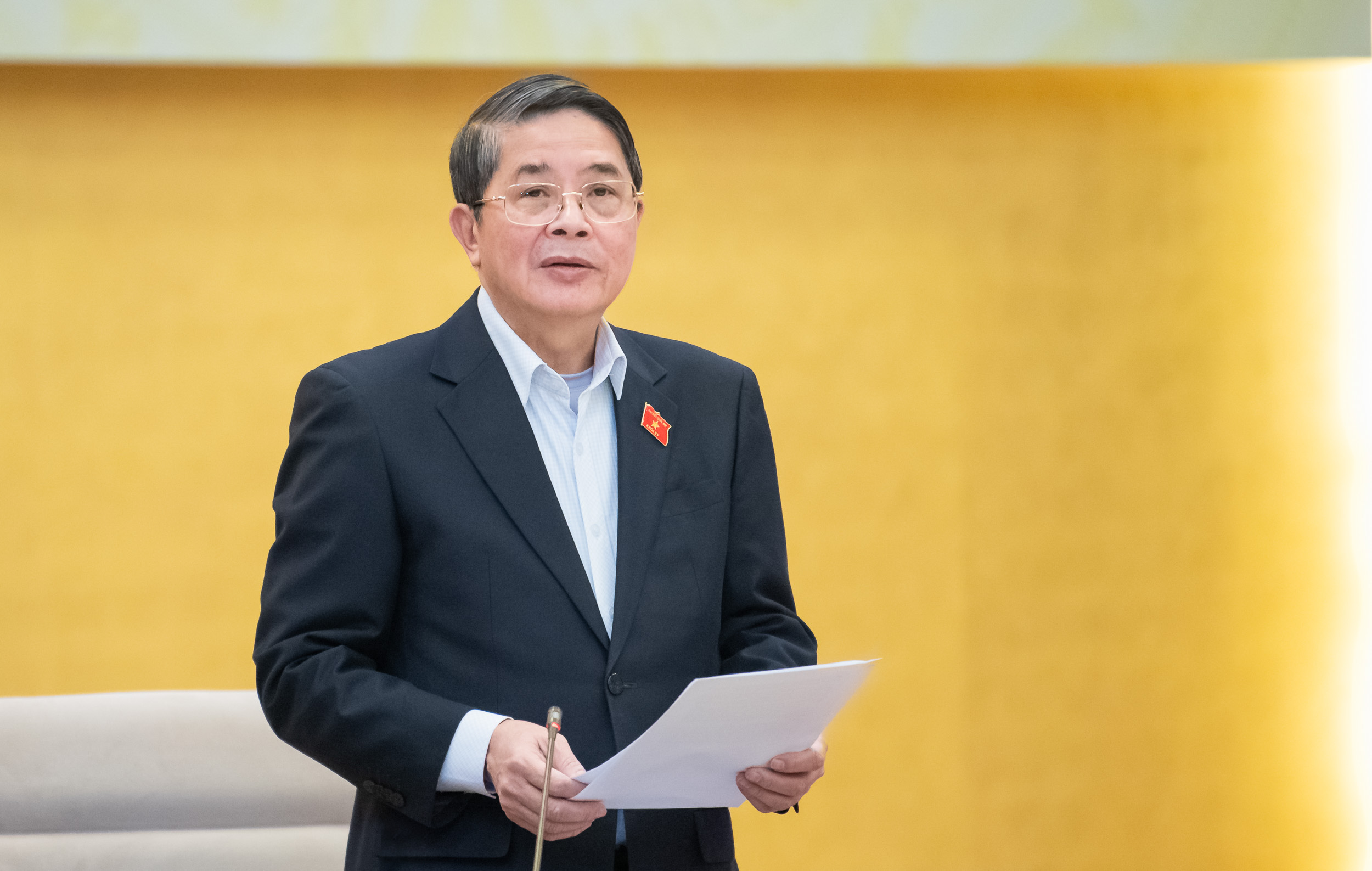 Phó Chủ tịch Quốc hội Nguyễn Đức Hải phát biểu tại Phiên họp